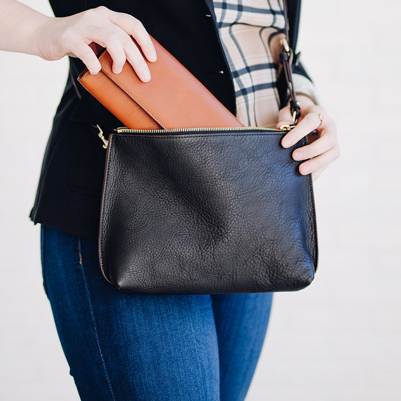 The Classic Cross-Body Bag in Copper Leather - Alise Design