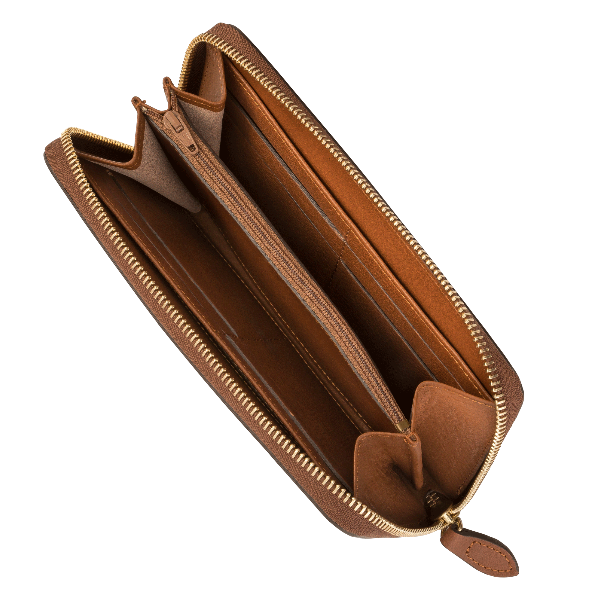 Alexander McQueen S Gold Logo Leather Zip Around Wallet 439194